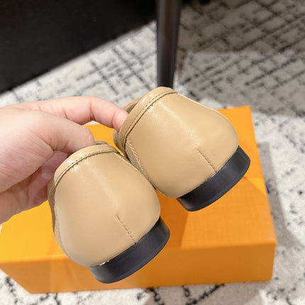 LV LOAFER 25S IN BEIGE SUEDE AND CALFSKIN