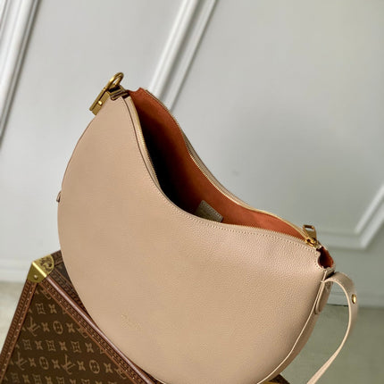 LOW KEY COOKIE MM 32 IN WALNUT BROWN CALFSKIN BROWN MONOGRAM TAG