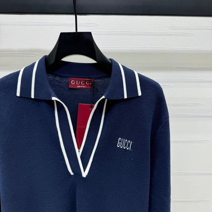 GUCCI V-NECK LONG-SLEEVE KNIT SWEATER 274823