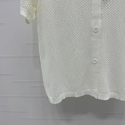 MIU 25S SHORT SLEEVE ROUND NECK CARDIGAN 264268