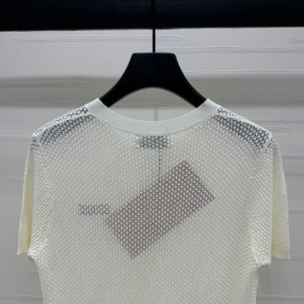 MIU 25S SHORT SLEEVE ROUND NECK CARDIGAN 264268