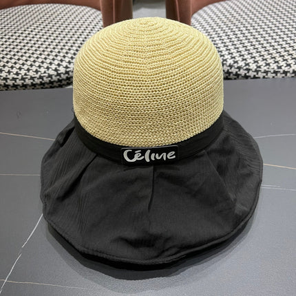 WIDE BRIM HAT MODEL 651949 IN BLACK MESH FABRIC