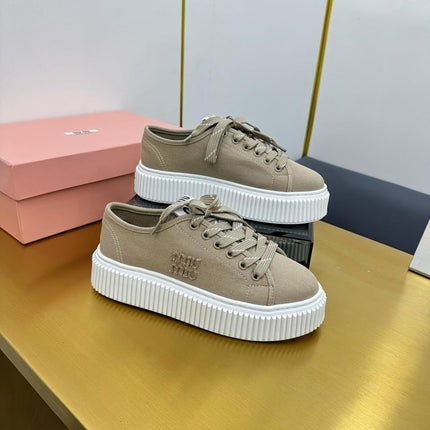 WASH SNEAKER IN DARK BEIGE DENIM