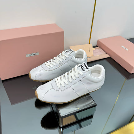 PLUME NAPPA SNEAKERS IN WHITE CALFSKIN