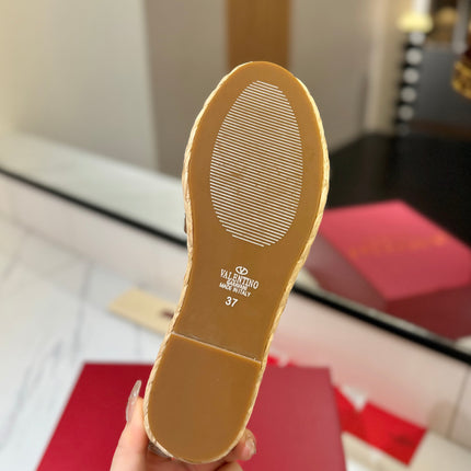 VLTN ESPADRILLE SLIDES 25S IN BROWN LAMBSKIN STYLE 2