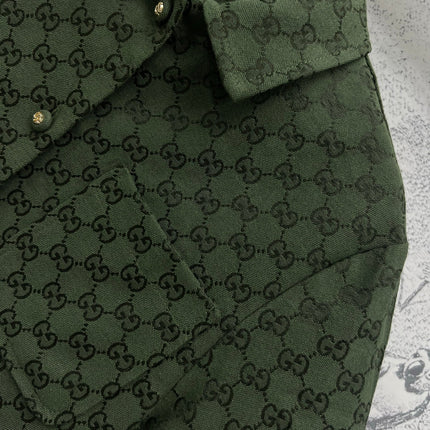 GUCCI SHORT-SLEEVE LAPEL SHIRT STYLE 100