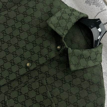 GUCCI SHORT-SLEEVE LAPEL SHIRT STYLE 100