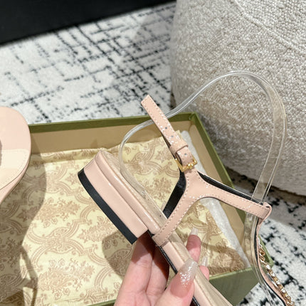 THONG SANDAL IN ALMOND BEIGE CALFSKIN WITH GOLD HARDWARE