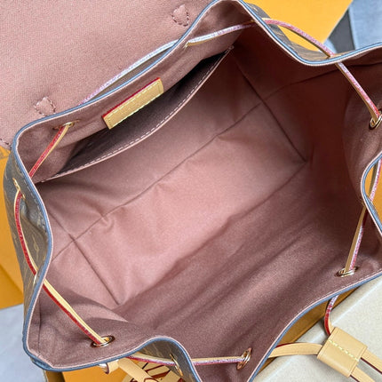 LV 25S MONTSOURIS 33 IN BROWN MONOGRAM CANVAS LEATHER TRIM GOLD HARDWARE