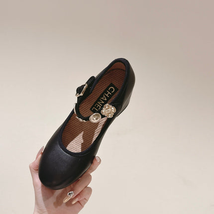 CC HIGH MARY JANE BLACK LAMBSKIN