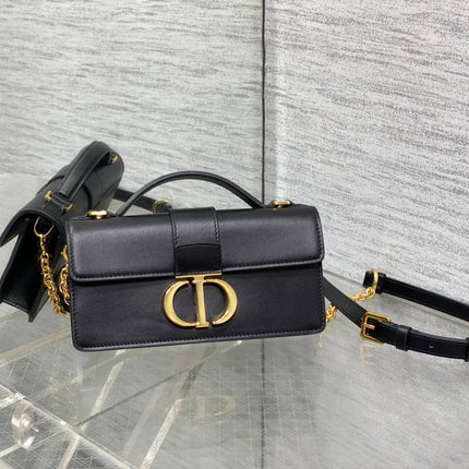 MISS MONTAIGNE MINI BAG IN BLACK SHINY SMOOTH CALFSKIN