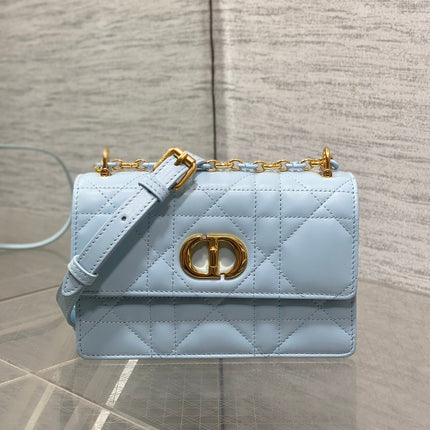 MISS CARO MINI BAG 17 IN BABY BLUE MACROCANNAGE LAMBSKIN