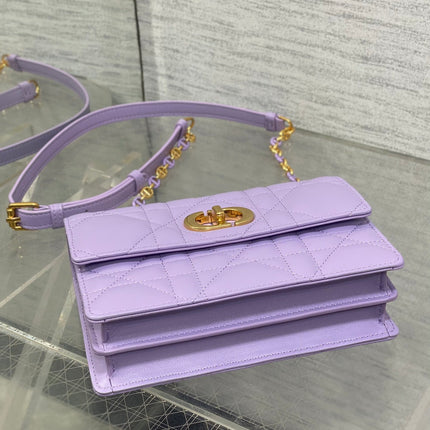 MISS CARO MINI BAG 17 IN BABY PURPLE MACROCANNAGE LAMBSKIN