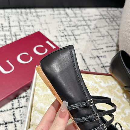 MARY JANE FLAT IN BLACK CALFSKIN