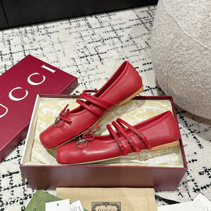 MARY JANE FLAT IN CRIMSON RED CALFSKIN