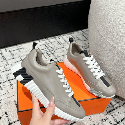 BOUNCING SNEAKER IN KHAKI BEIGE CALFSKIN