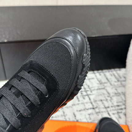 BOUNCING SNEAKER IN BLACK CALFSKIN AND FABRIC