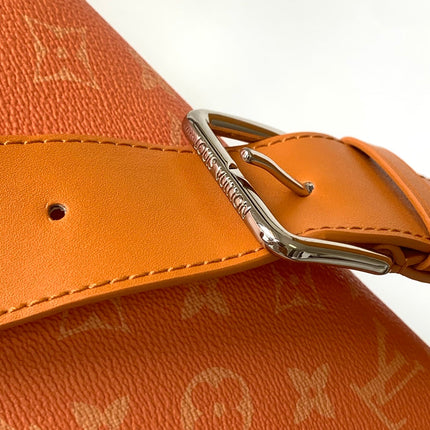 LV 25S MOON CROSSBODY BAG 24 IN ORANGE MONOGRAM CANVAS AND CALFSKIN