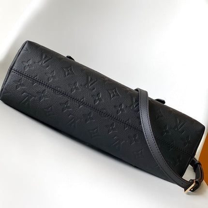 LV 25S BABYLONE TOTE BAG 32 IN BLACK CALFSKIN GOLD HARDWARE