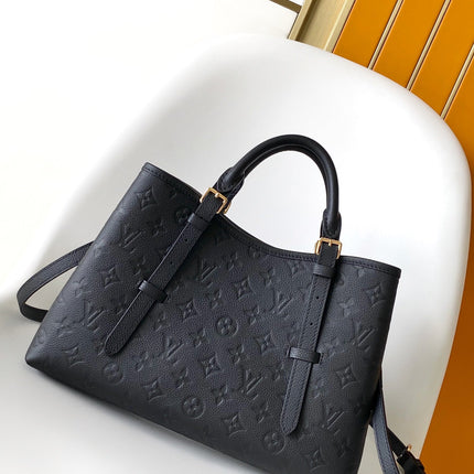 LV 25S BABYLONE TOTE BAG 32 IN BLACK CALFSKIN GOLD HARDWARE