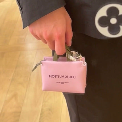 LV 25S MINI SHOPPER BAG CHARM IN PINK CALFSKIN