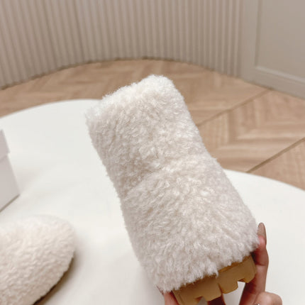 SNOW ANKLE BOOTS IN WHITE SHEARLING