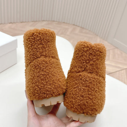 SNOW ANKLE BOOTS IN BRONZE BROWN SHEARLING