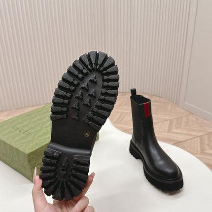 GG CLASSIC MARTIN BOOTS IN BLACK IMPORTED CALFSKIN