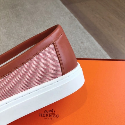 GAME SLIP-ON SNEAKER LIGHT PINK FABRIC AND CALFSKIN