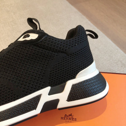 HEROS SNEAKER IN BLACK BREATHABLE MESH FABRIC