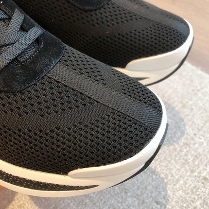 HEROS SNEAKER IN BLACK BREATHABLE MESH FABRIC