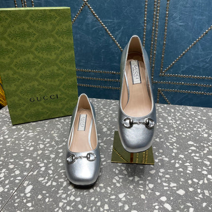 HIGH PUMP 55MM IN SILVER SHEEPSKIN