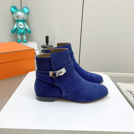 WOMEN'S NEO ANKLE BOOT IN COBALT BLUE SUEDE