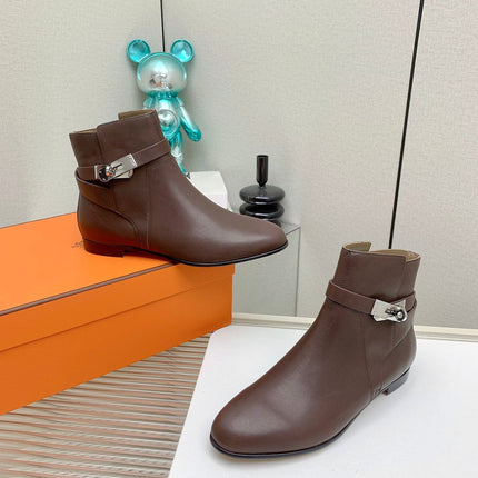 WOMEN'S NEO ANKLE BOOT IN RUSSET BROWN CALFSKIN