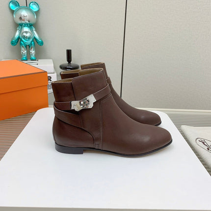 WOMEN'S NEO ANKLE BOOT IN RUSSET BROWN CALFSKIN