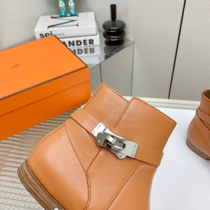 WOMEN'S NEO ANKLE BOOT IN BRONZE BROWN CALFSKIN