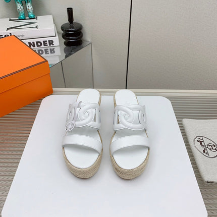 ITHEA 85 MM ESPADRILLE IN WHITE CALFSKIN