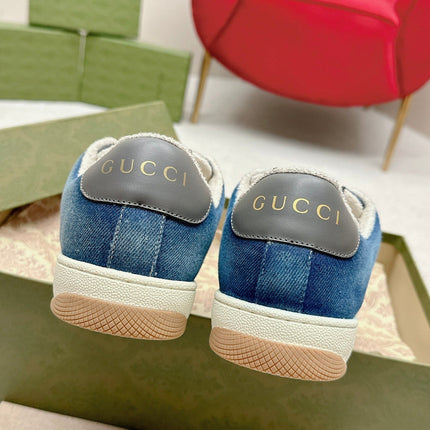 GG WOMEN'S SCREENER TRAINER AEGEAN CALFSKIN