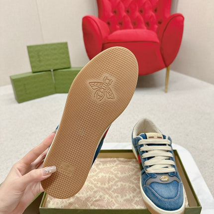 GG WOMEN'S SCREENER TRAINER AEGEAN CALFSKIN