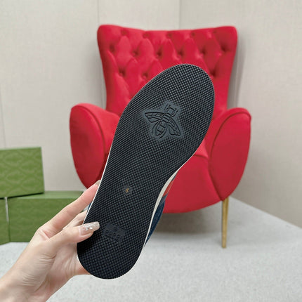 GG WOMEN'S SCREENER TRAINER DENIM CALFSKIN