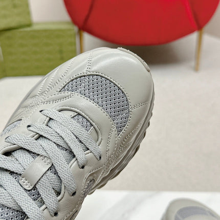 GG RIPPLE TRAINER LIGHT GRAY LAMBSKIN