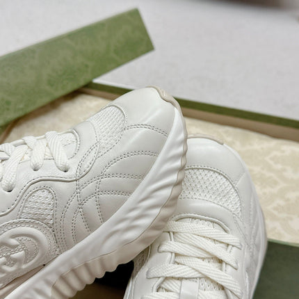 GG RIPPLE TRAINER WHITE LAMBSKIN