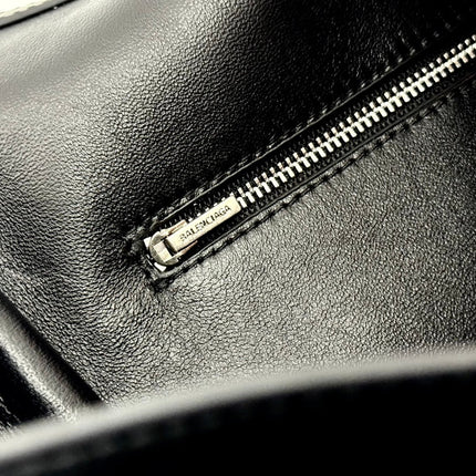 RODEO MEDIUM BAG 35 IN BLACK SMOOTH CALFSKIN SILVER HARDWARE