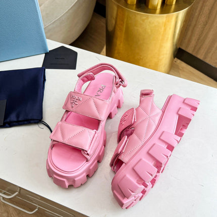 PRA MONOLITH NAPPA SANDALS BRIGHT PINK LAMBSKIN