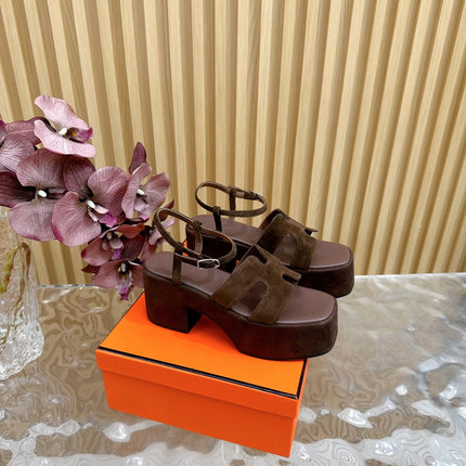 JAM 30 SANDAL IN CHOCOLATE BROWN VELVET