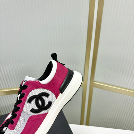 SNEAKER IN BARBIE PINK SUEDE AND GREY BREATHABLE MESH