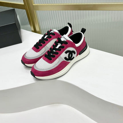 SNEAKER IN BARBIE PINK SUEDE AND GREY BREATHABLE MESH