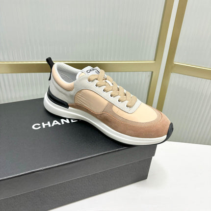 SNEAKER IN CAMEL BROWN MIX BISQUE CREAM SUEDE