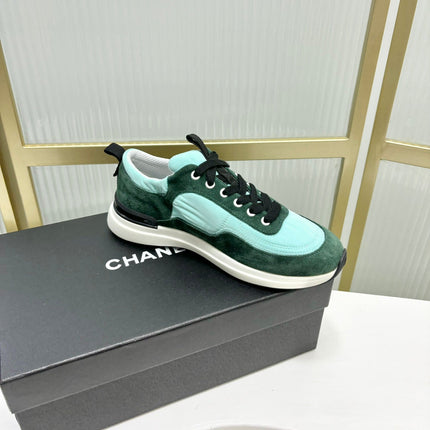 SNEAKER IN GREEN MINT MIX FOREST GREEN SUEDE