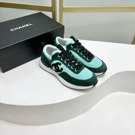 SNEAKER IN GREEN MINT MIX FOREST GREEN SUEDE